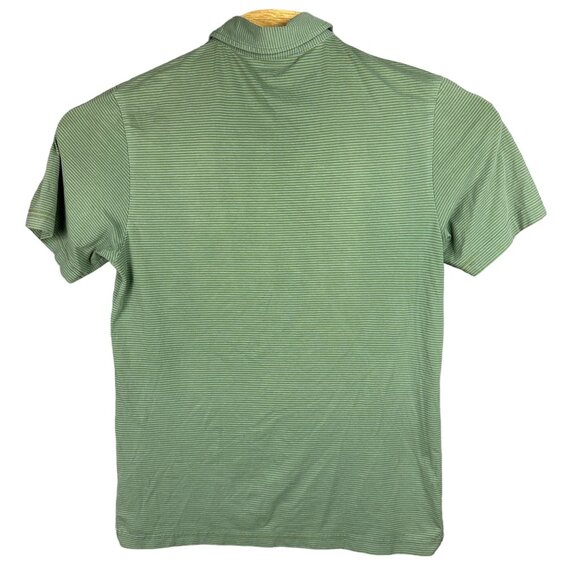 Peter Millar Mountainside Collection Polo Shirt Men S Green Blue Striped Stretch - Picture 2 of 9